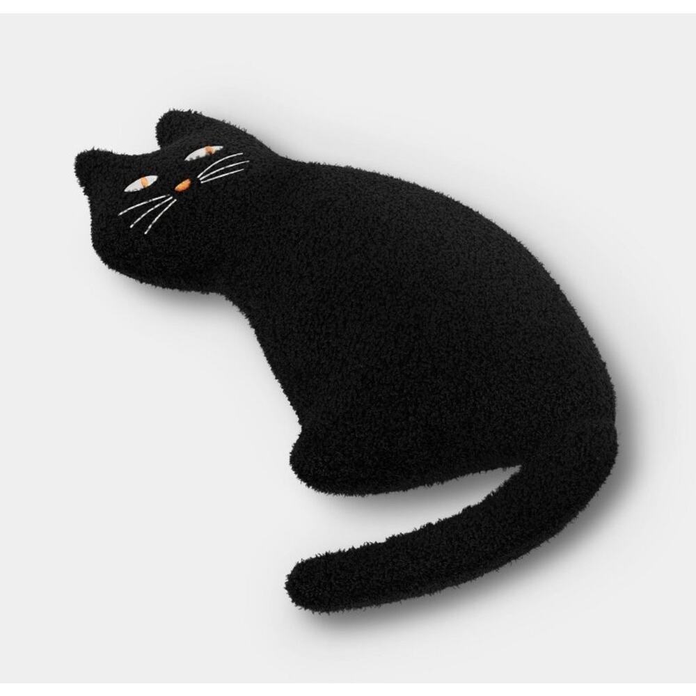 Hyde & EEK Boutique Black Cat Halloween Throw Pillow Plush Target Decor - Picture 2 of 5